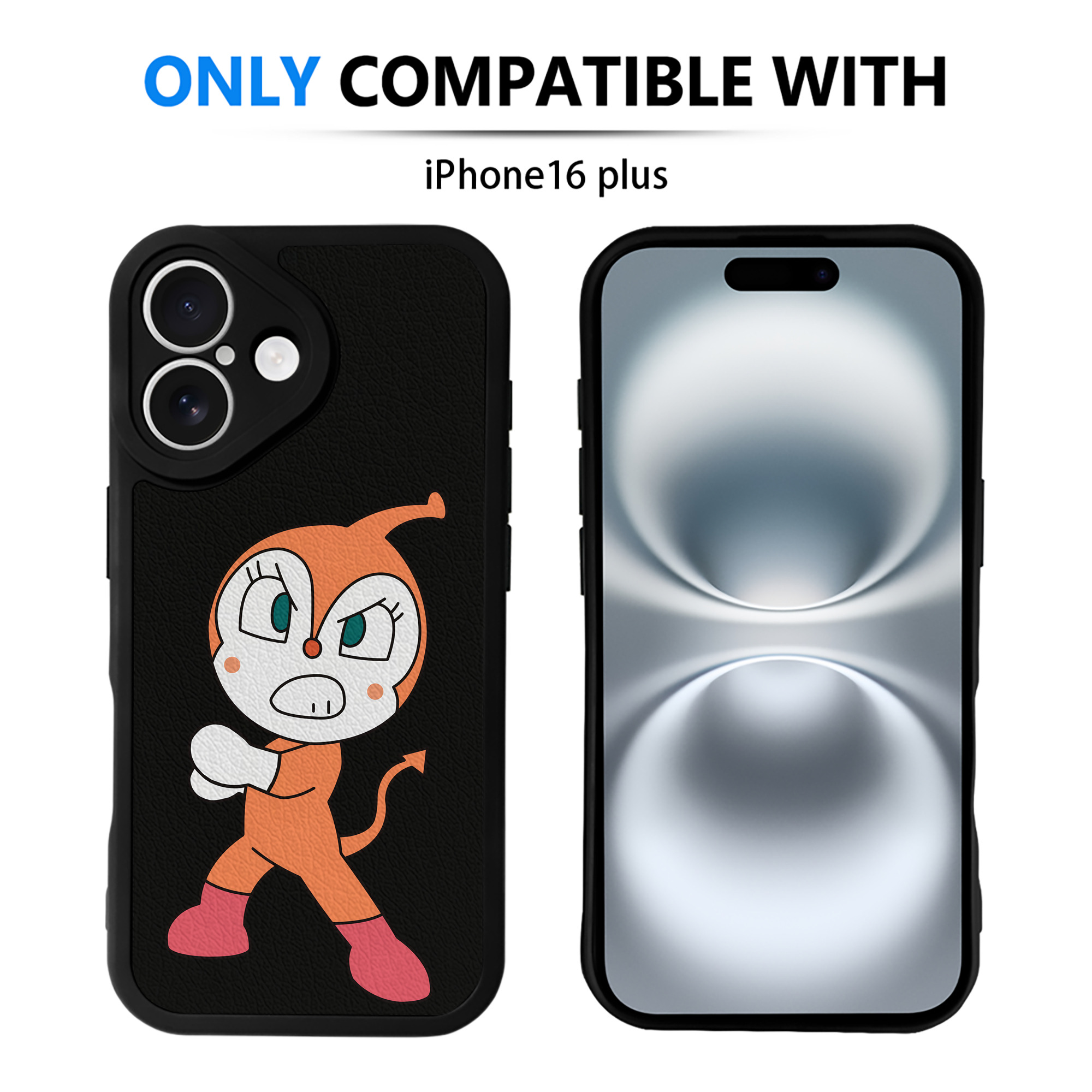 （画像用） アンパンマン Anpanman 【iPhone 16シリーズ対応】シリコンスマホケース（レザー調） 材質：シリコン